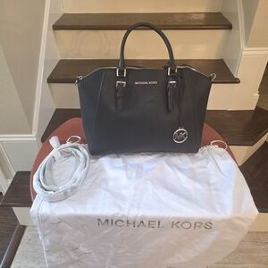 Michael Kors Black Leather Satchel